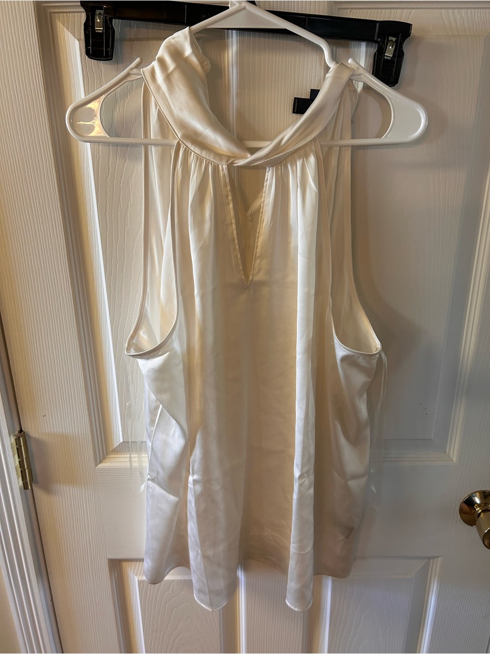 Worthington Cream Satin Halter Top